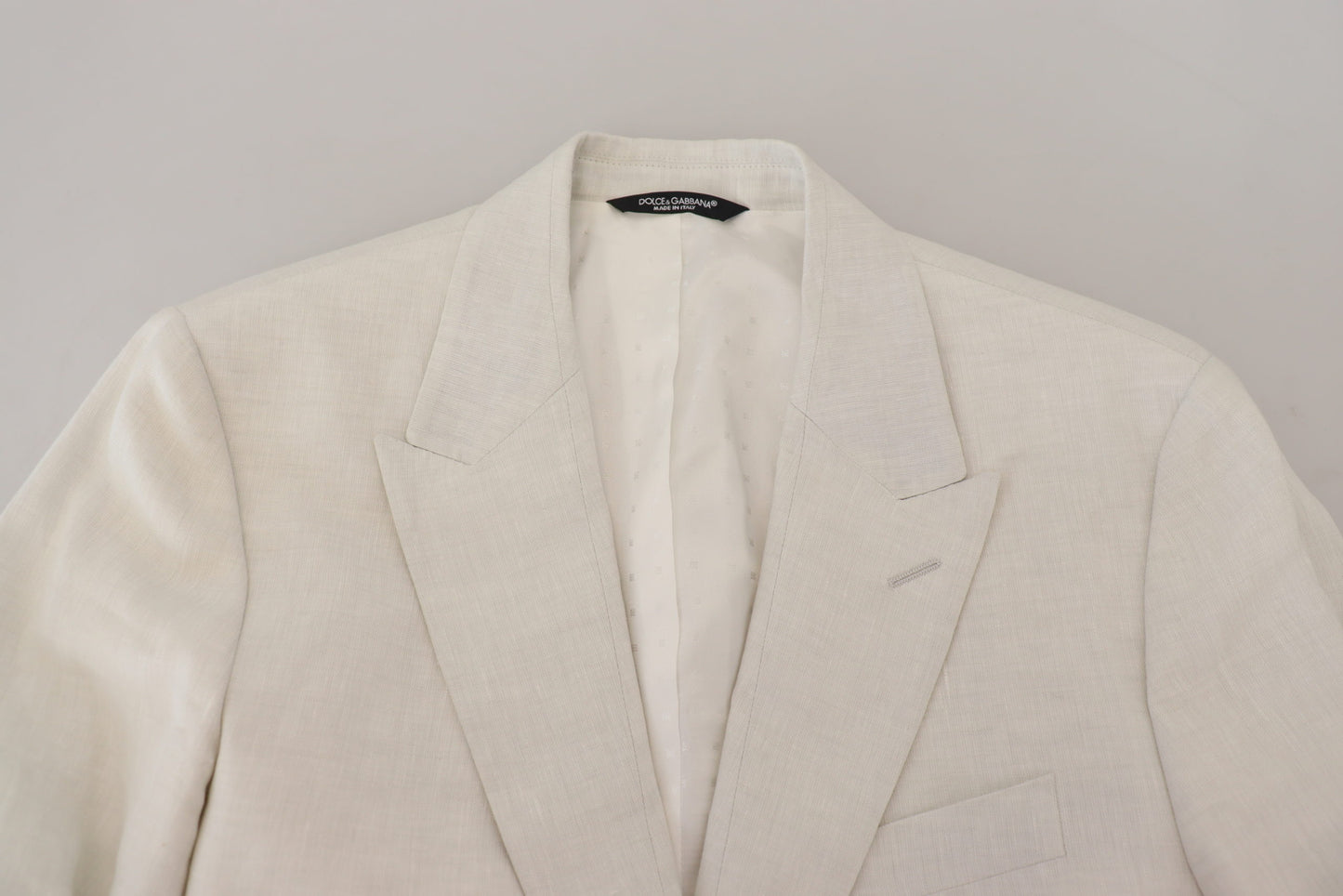 Dolce &amp; Gabbana Elegant white single-breasted Sicilia blazer