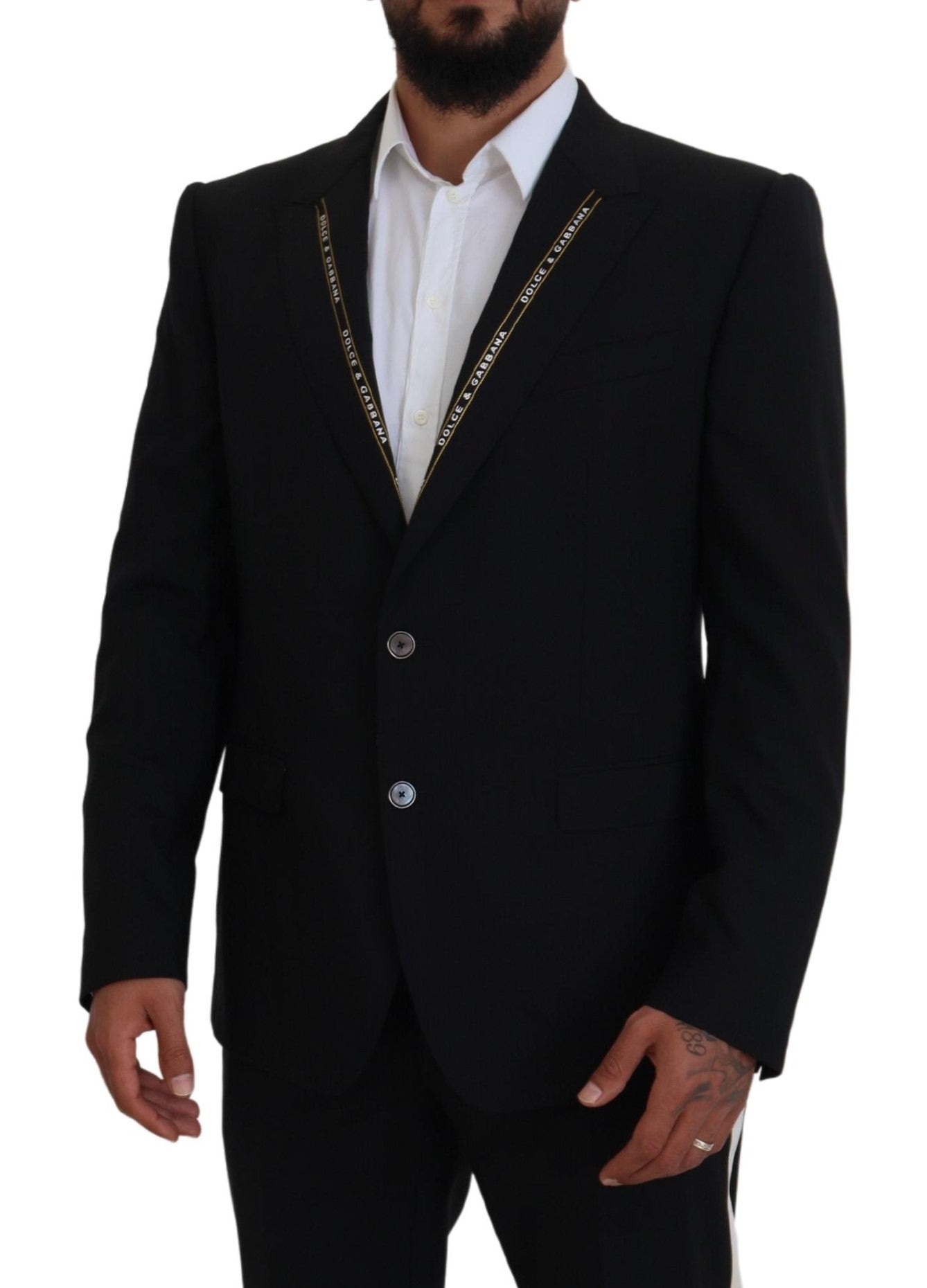 Dolce &amp; Gabbana Black Sicilian Style Single Breasted Blazer