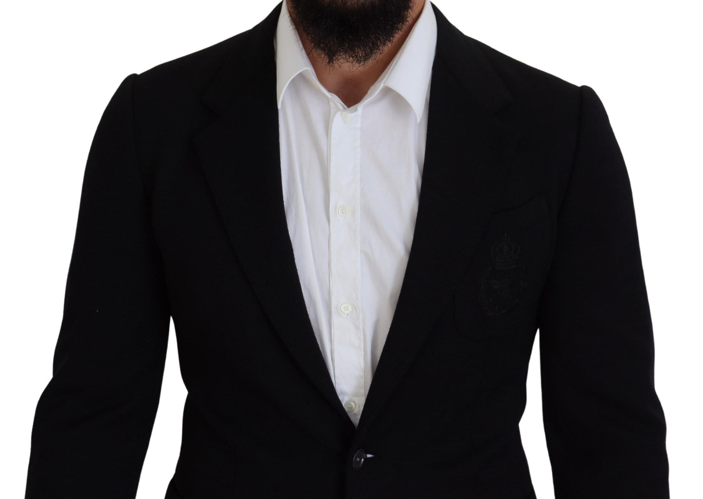 Dolce &amp; Gabbana Elegant single-breasted blazer in black wool