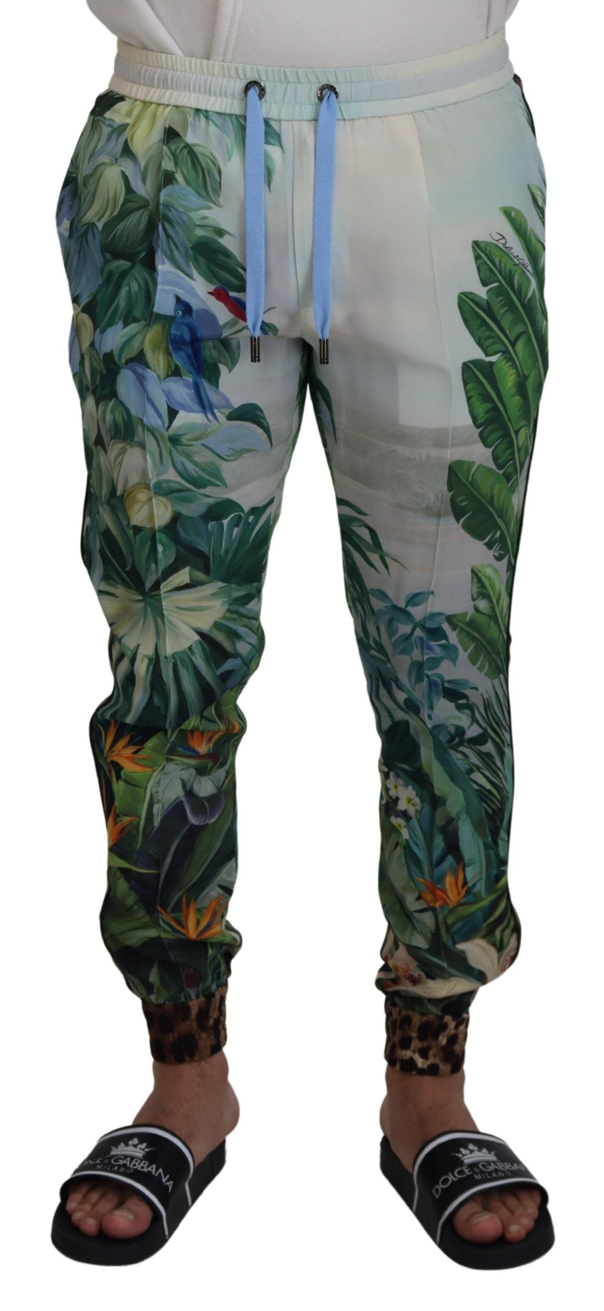 Dolce &amp; Gabbana multicolor silk statement trousers