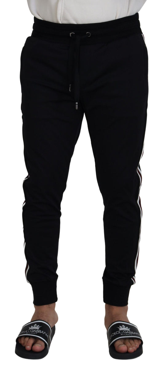 Dolce &amp; Gabbana Chic black designer cotton trousers