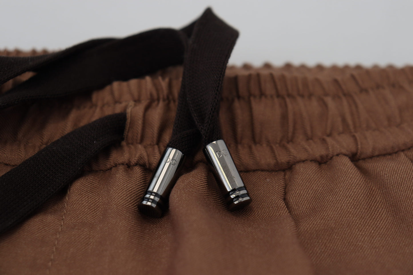 Dolce &amp; Gabbana Chic Brown Cashmere Silk Jogger Pants