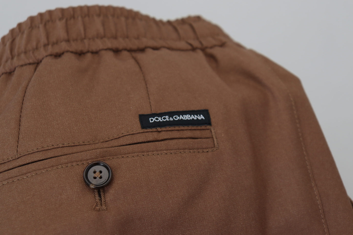 Dolce &amp; Gabbana Chic Brown Cashmere Silk Jogger Pants