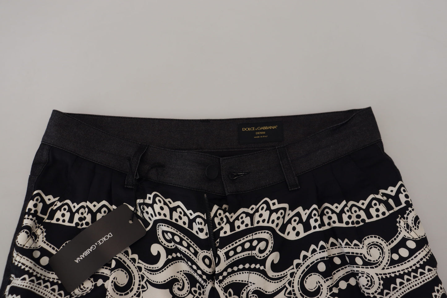 Dolce &amp; Gabbana Elegant silk-cotton trousers with bandana print