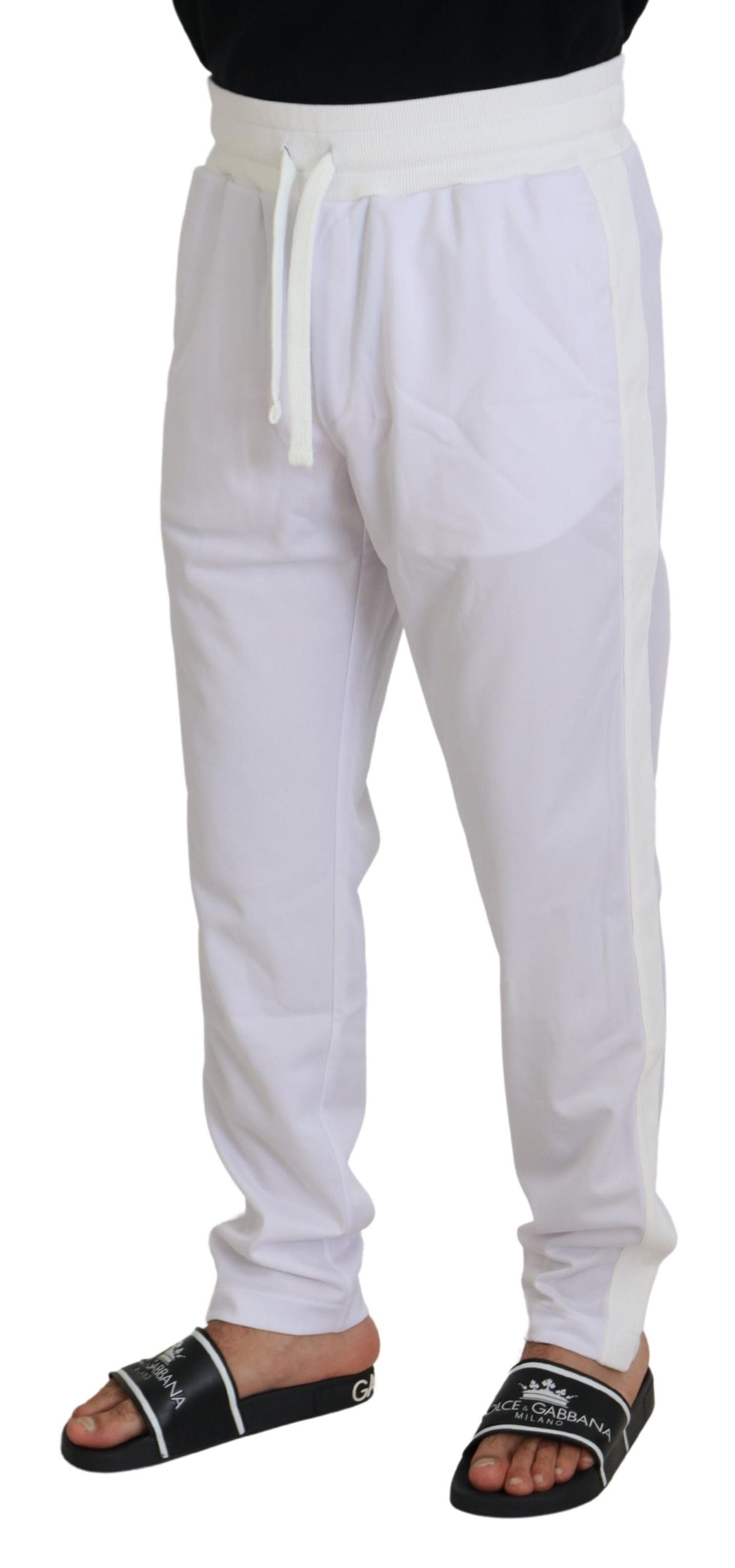 Dolce &amp; Gabbana Elegant white sweatpants for sophisticated comfort