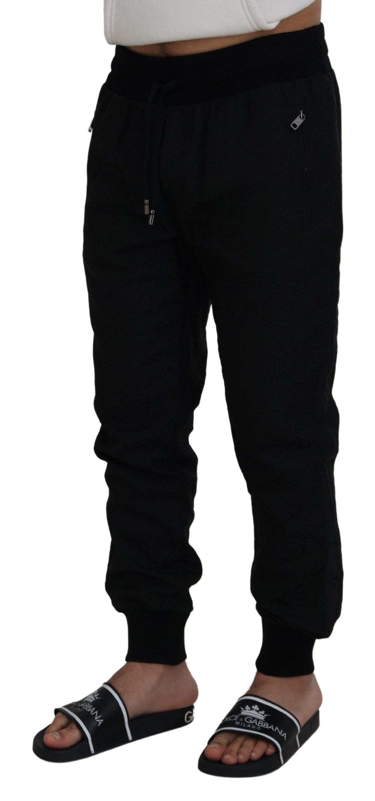 Dolce &amp; Gabbana Elegant black jogger pants for the modern man