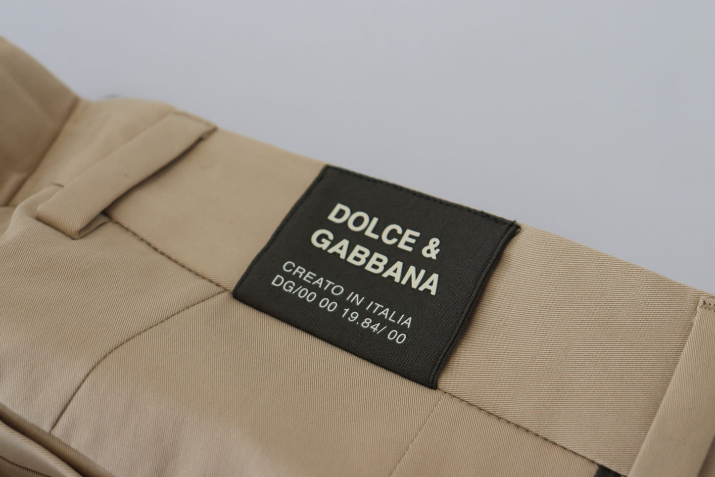 Dolce &amp; Gabbana Elegant two-tone cotton stretch trousers