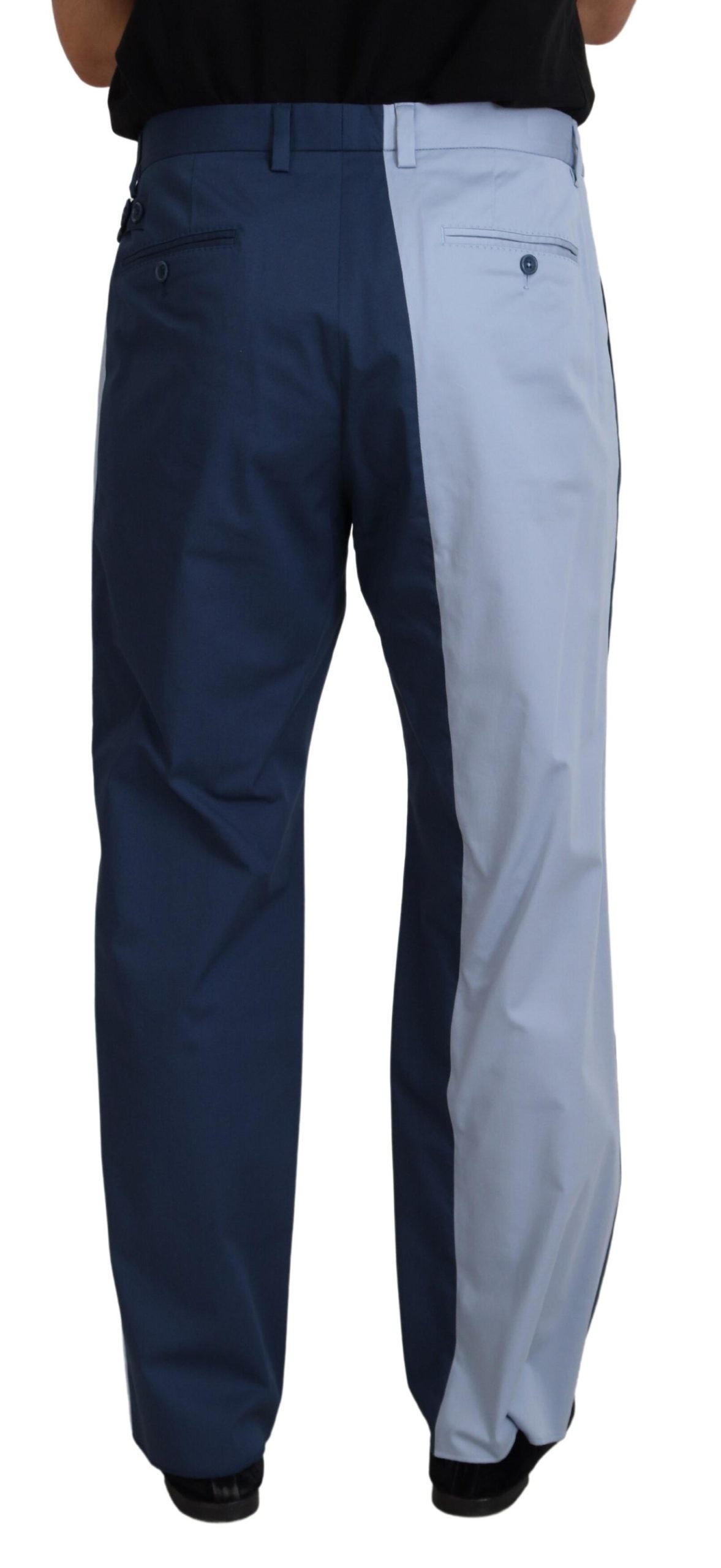 Dolce &amp; Gabbana Elegant blue cotton blend trousers for men