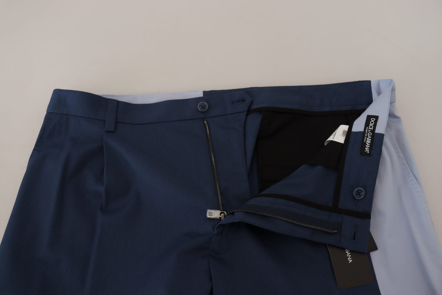 Dolce &amp; Gabbana Elegant blue cotton blend trousers for men