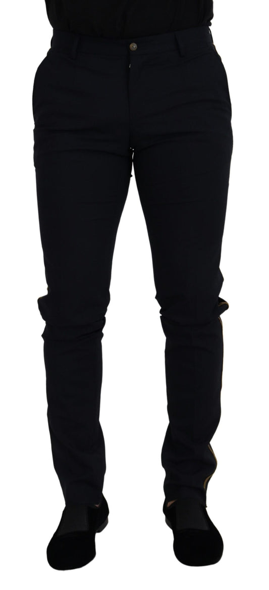 Dolce &amp; Gabbana Elegant black wool blend trousers