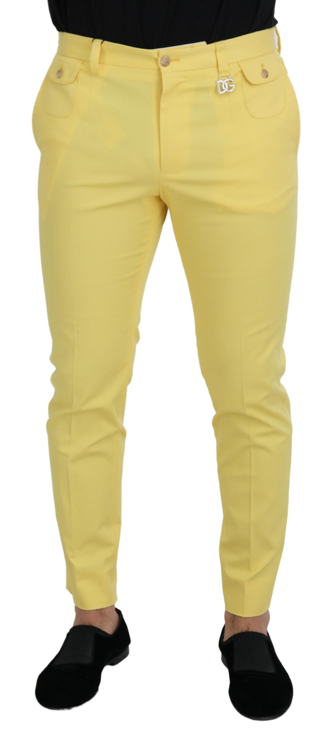 Dolce &amp; Gabbana sunny yellow cotton pants