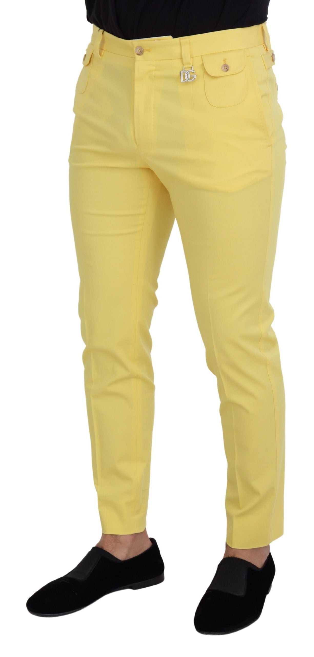 Dolce &amp; Gabbana sunny yellow cotton pants