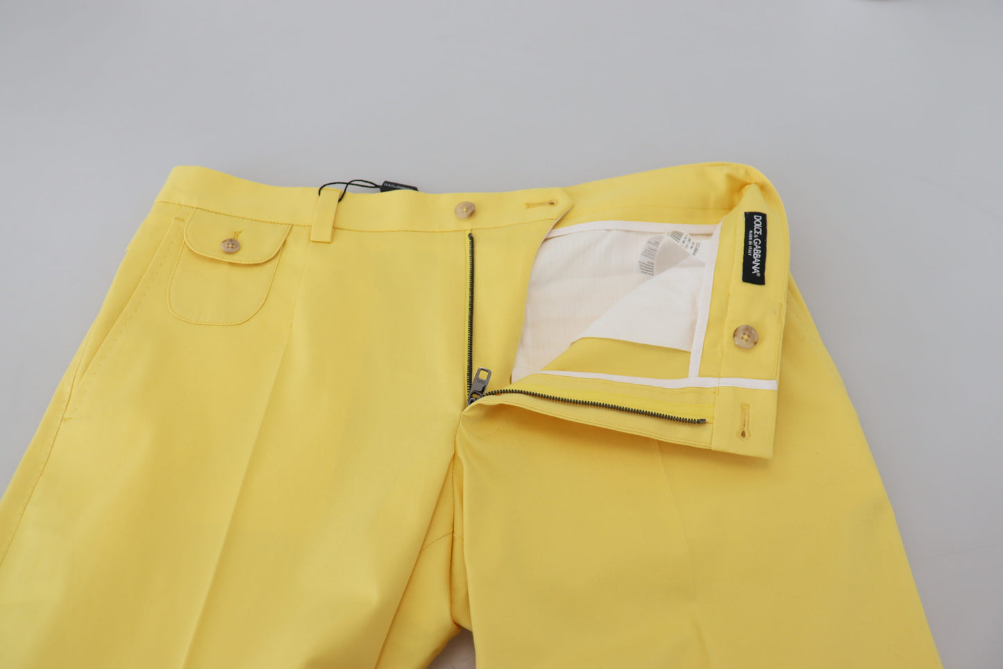 Dolce &amp; Gabbana sunny yellow cotton pants