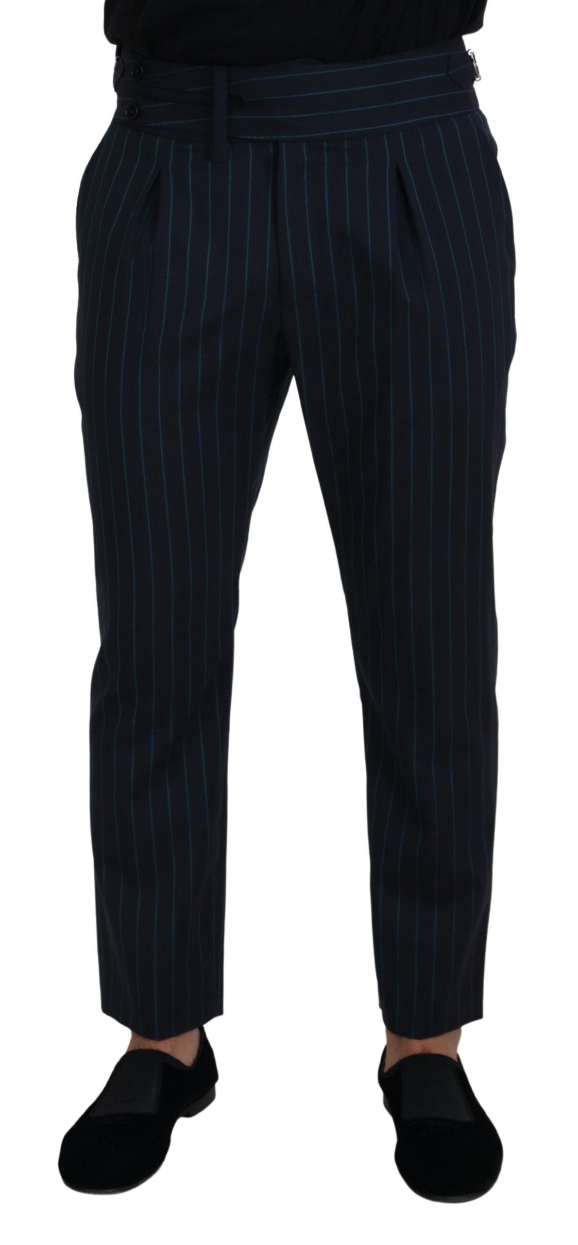 Dolce &amp; Gabbana Elegant striped trousers made of virgin wool