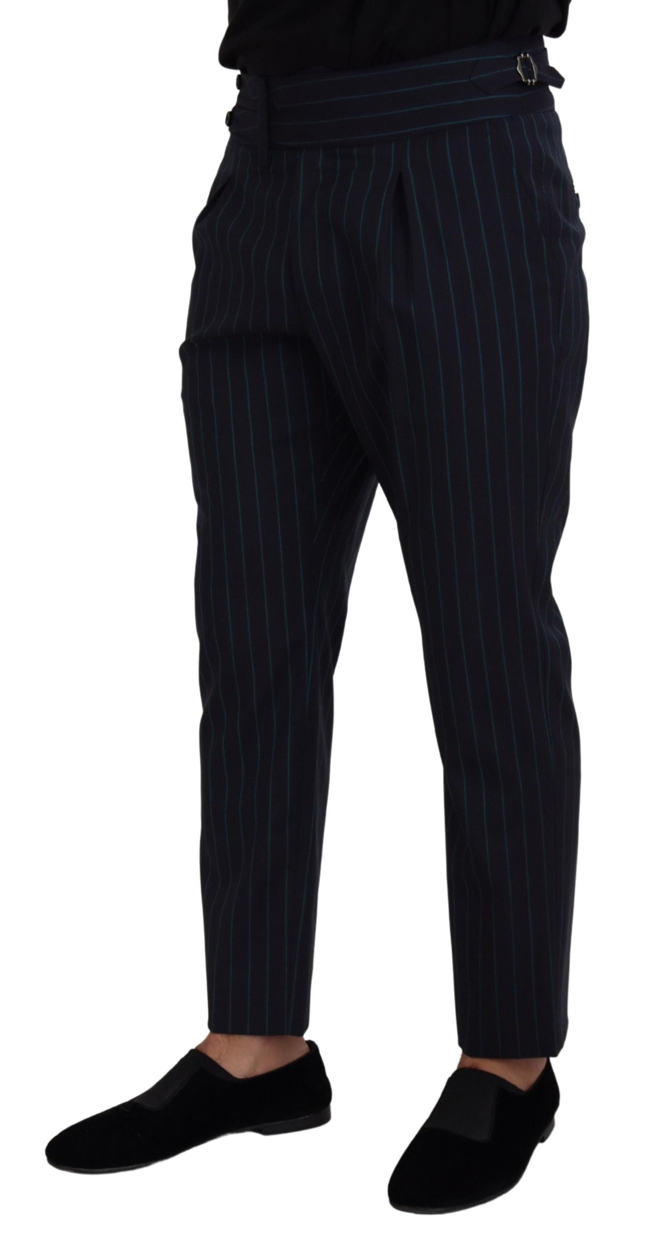 Dolce &amp; Gabbana Elegant striped trousers made of virgin wool