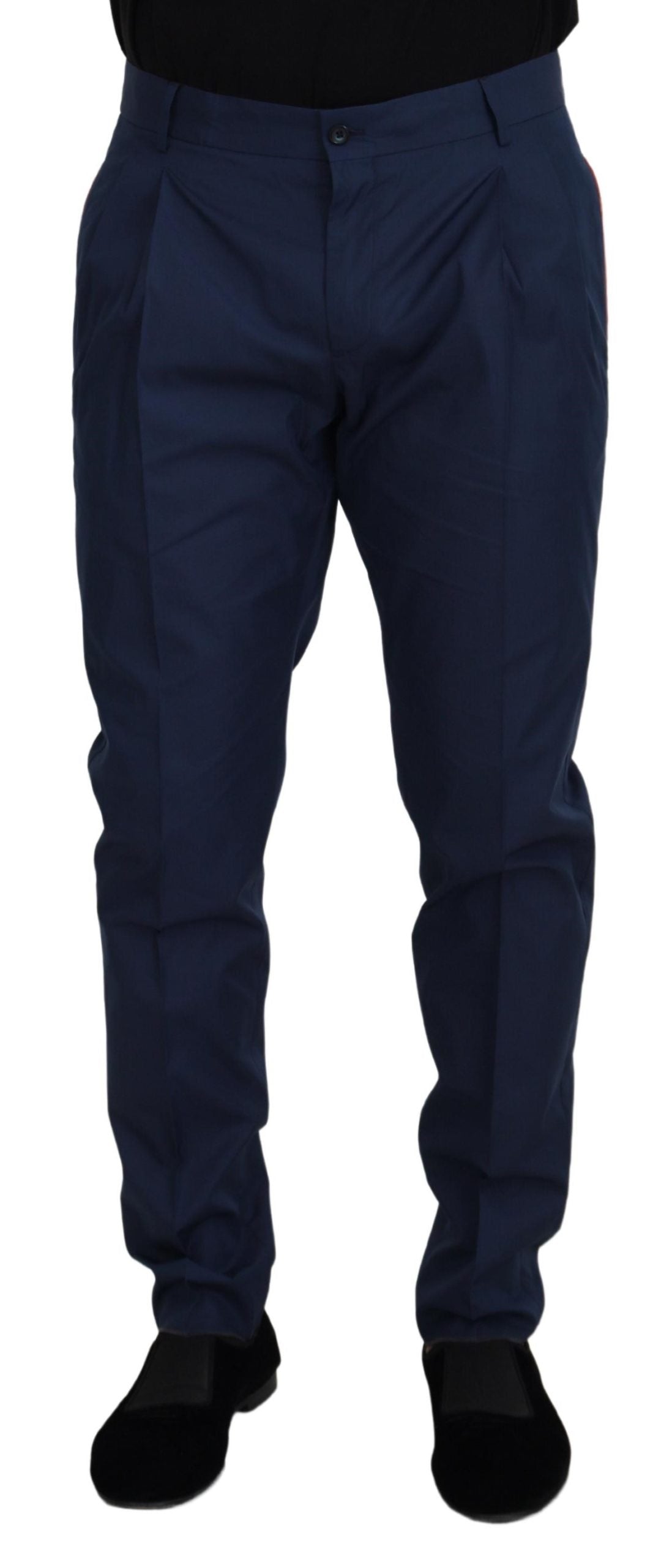 Dolce &amp; Gabbana Elegant blue cotton-silk trousers