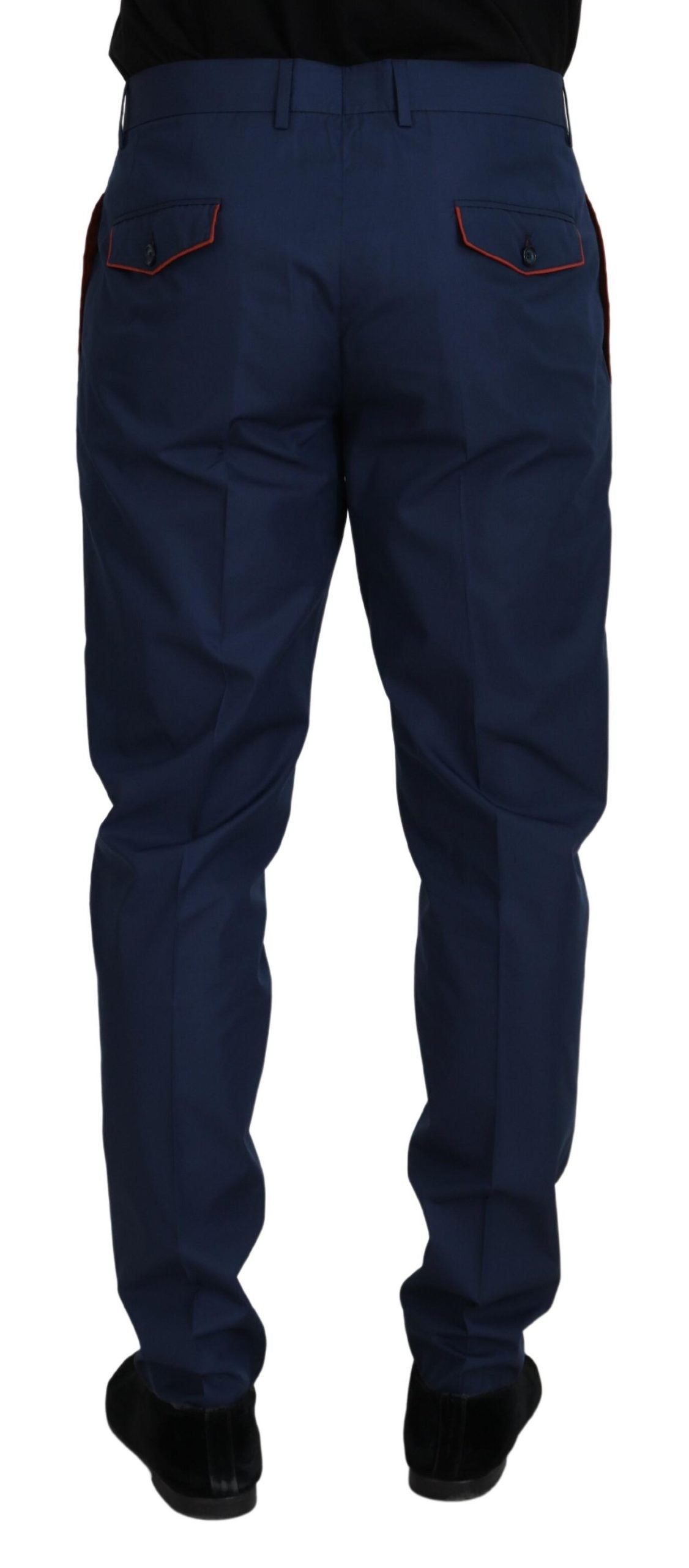 Dolce &amp; Gabbana Elegant blue cotton-silk trousers