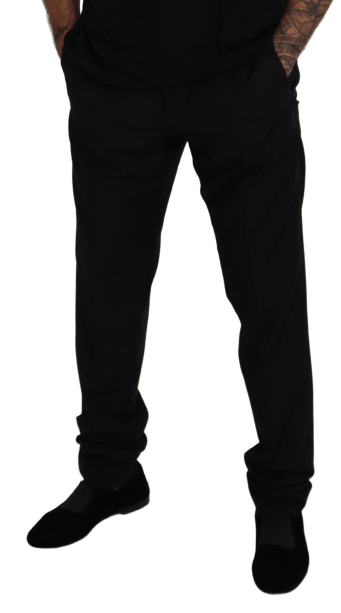 Dolce &amp; Gabbana Elegant black trousers made of virgin wool blend