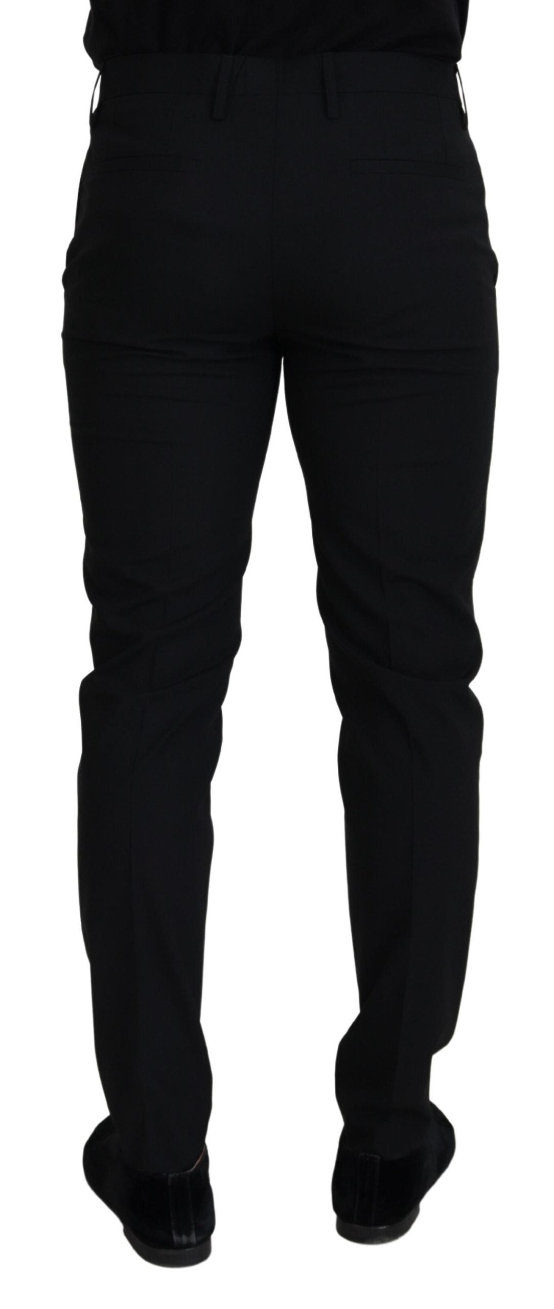 Dolce &amp; Gabbana Elegant black wool blend trousers