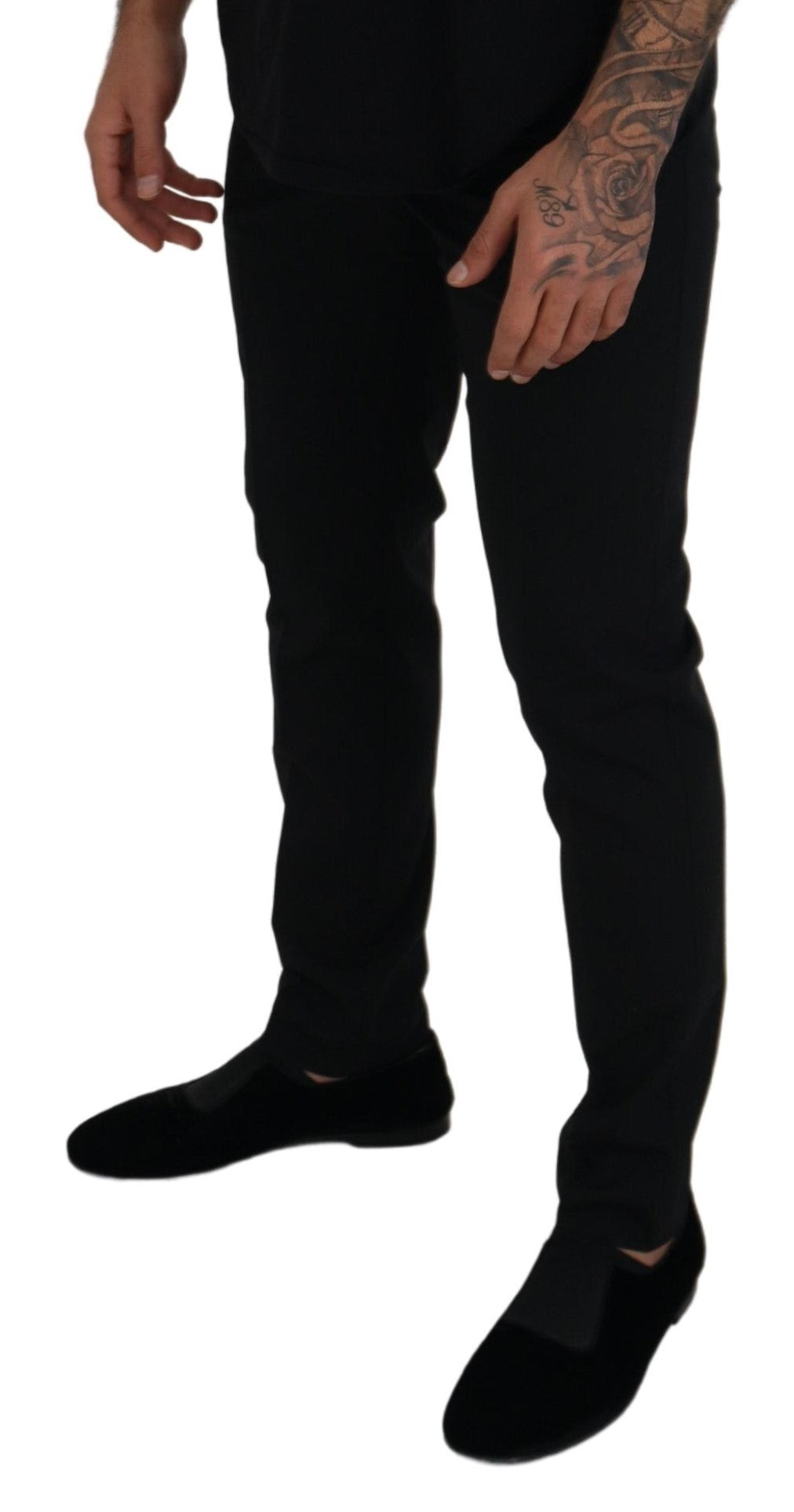 Dolce &amp; Gabbana Elegant black wool blend trousers