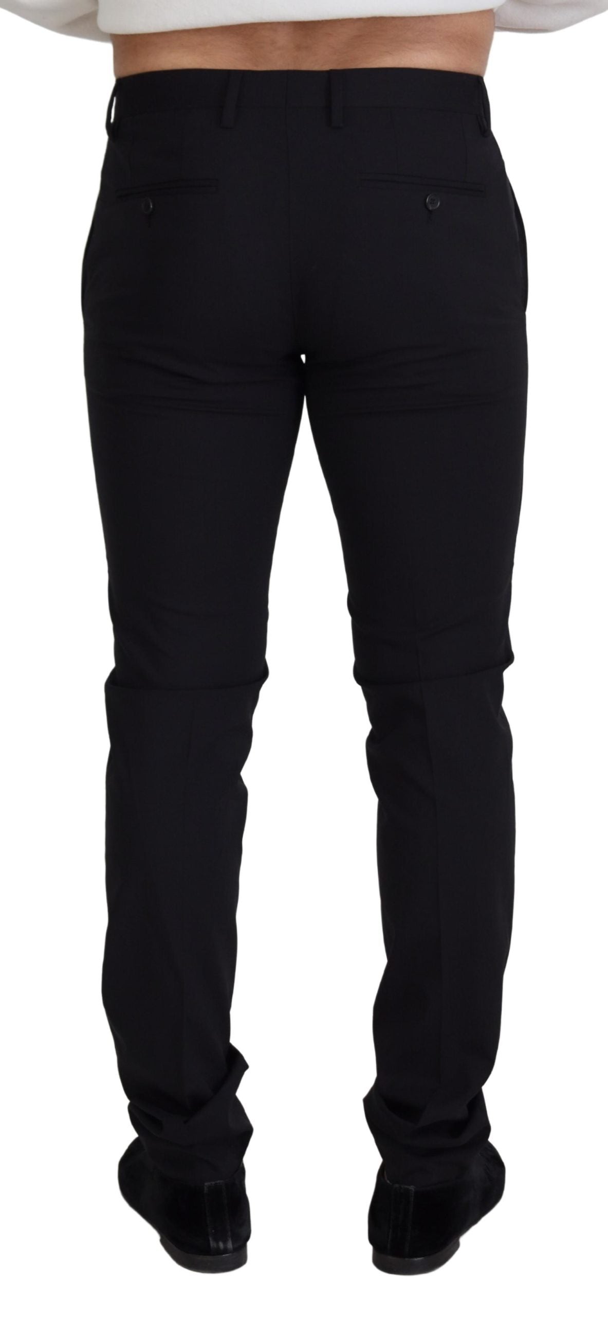 Dolce &amp; Gabbana Elegant black wool blend trousers