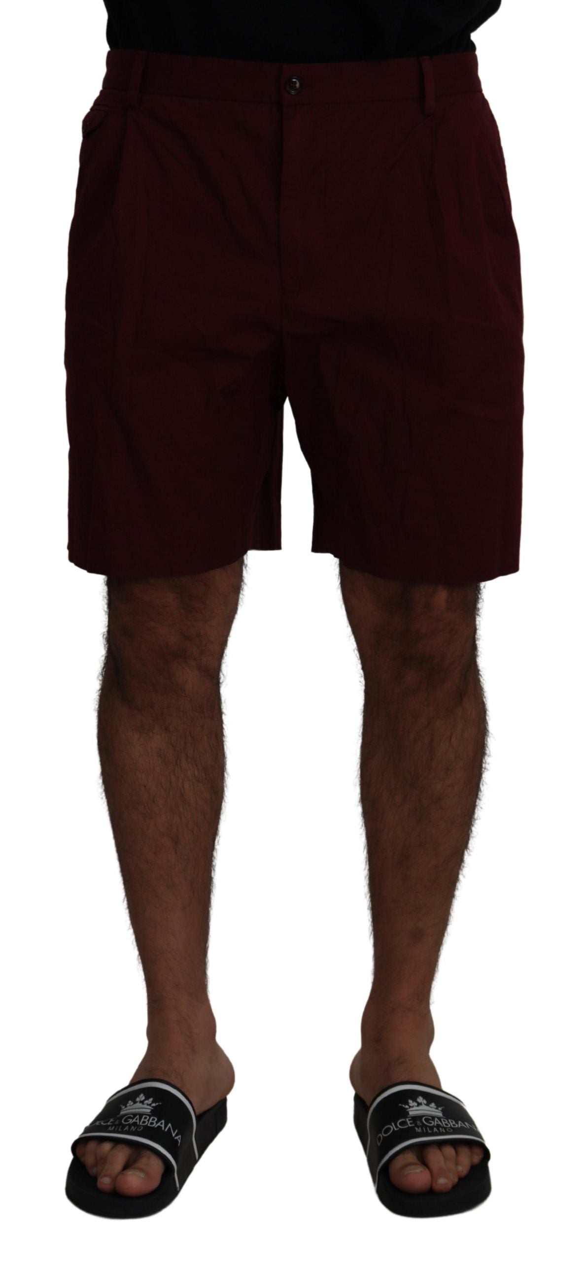 Dolce & Gabbana Elegante kastanienbraune Shorts aus Baumwollmischung