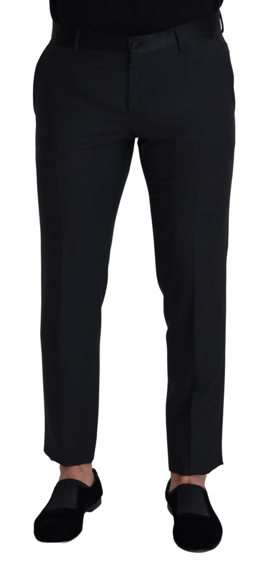 Dolce &amp; Gabbana Elegant black wool blend trousers