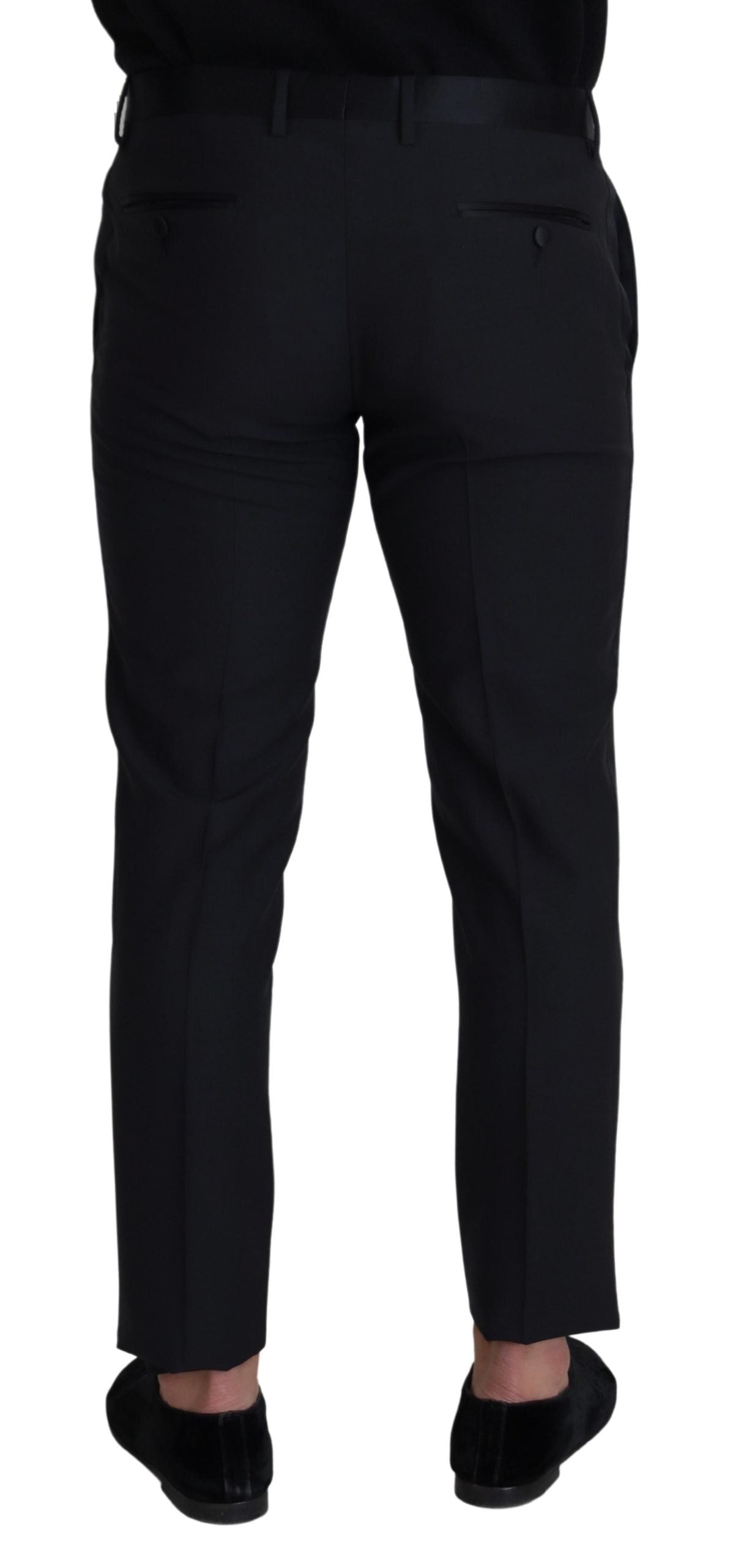 Dolce &amp; Gabbana Elegant black wool blend trousers