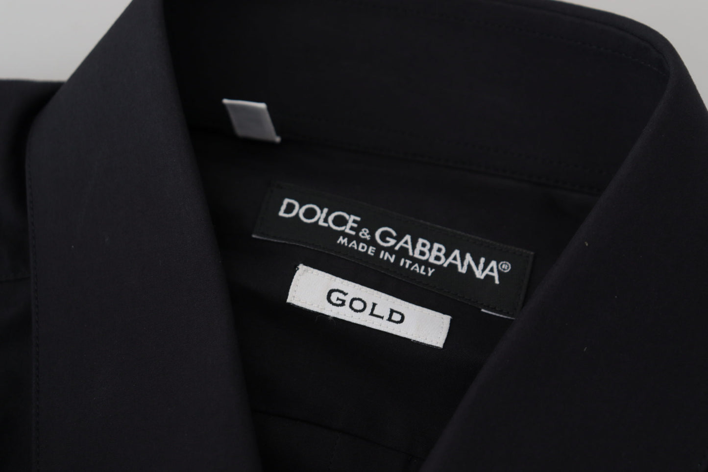 Dolce &amp; Gabbana Elegant Slim Fit musta puuvillapaita