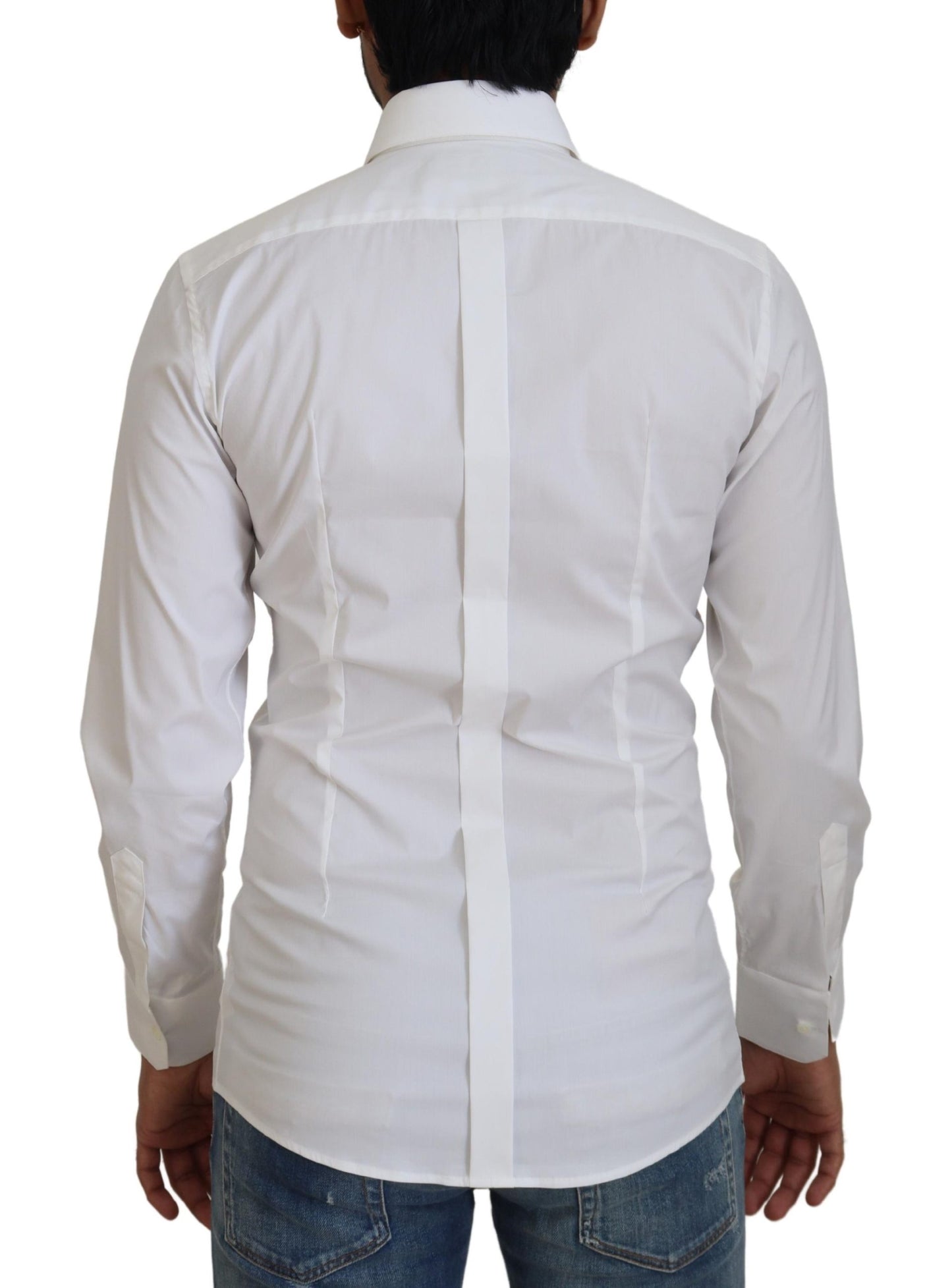 Dolce &amp; Gabbana Iridescent White Slim Fit -paita