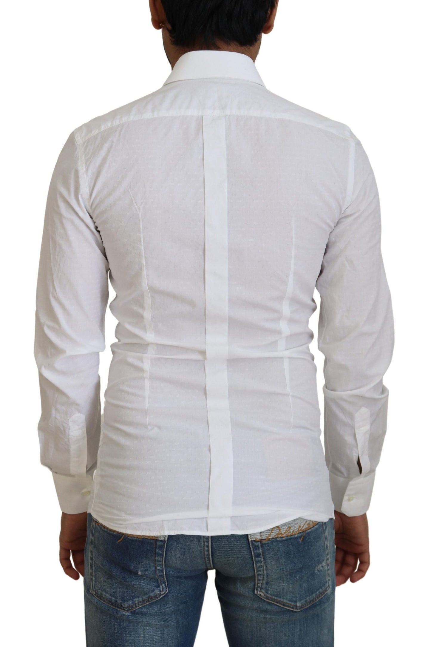 Dolce &amp; Gabbana Elegant White Cotton Shirt Slim Fit