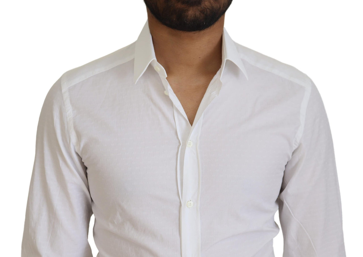 Dolce &amp; Gabbana Elegant White Cotton Shirt Slim Fit