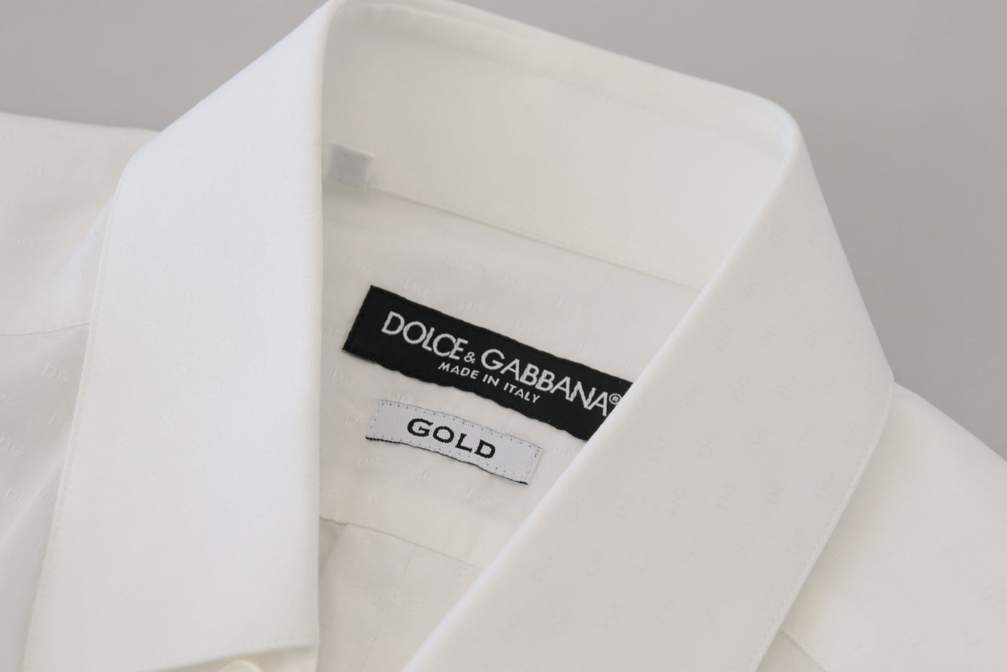 Dolce &amp; Gabbana Elegant White Cotton Shirt Slim Fit