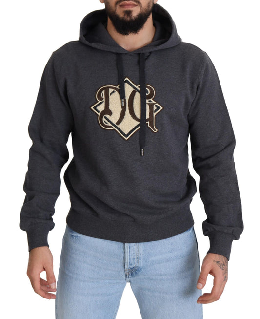 Dolce &amp; Gabbana Elegant hooded sweatshirt in grey cotton