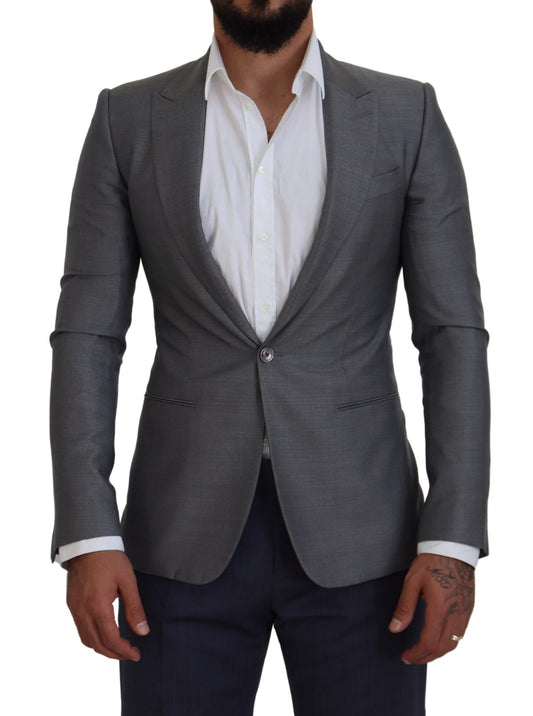 Dolce &amp; Gabbana Elegant light gray Sicilia blazer jacket