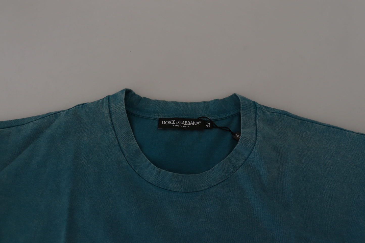 Dolce & Gabbana Elegantes Baumwoll-T-Shirt mit Rundhalsausschnitt in Blau