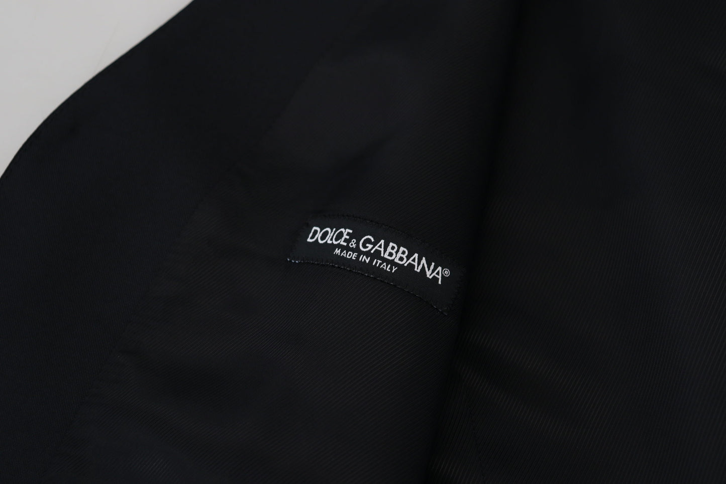 Dolce & Gabbana Elegante Schwarze formelle Wolle-Seide-Kleidweste