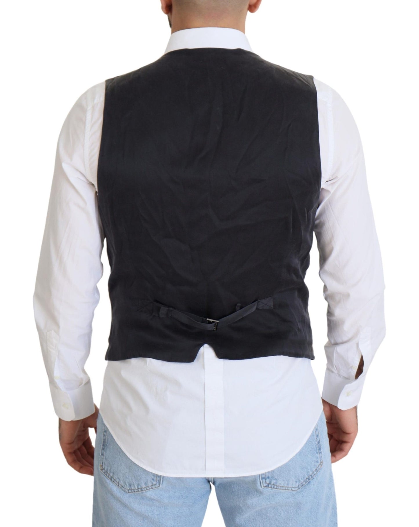 Dolce &amp; Gabbana Elegant black double-breasted vest