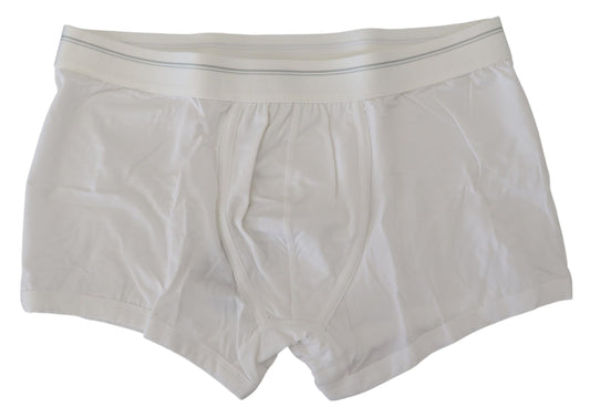 Dolce & Gabbana Elegante Boxershorts aus weißer Baumwollmischung