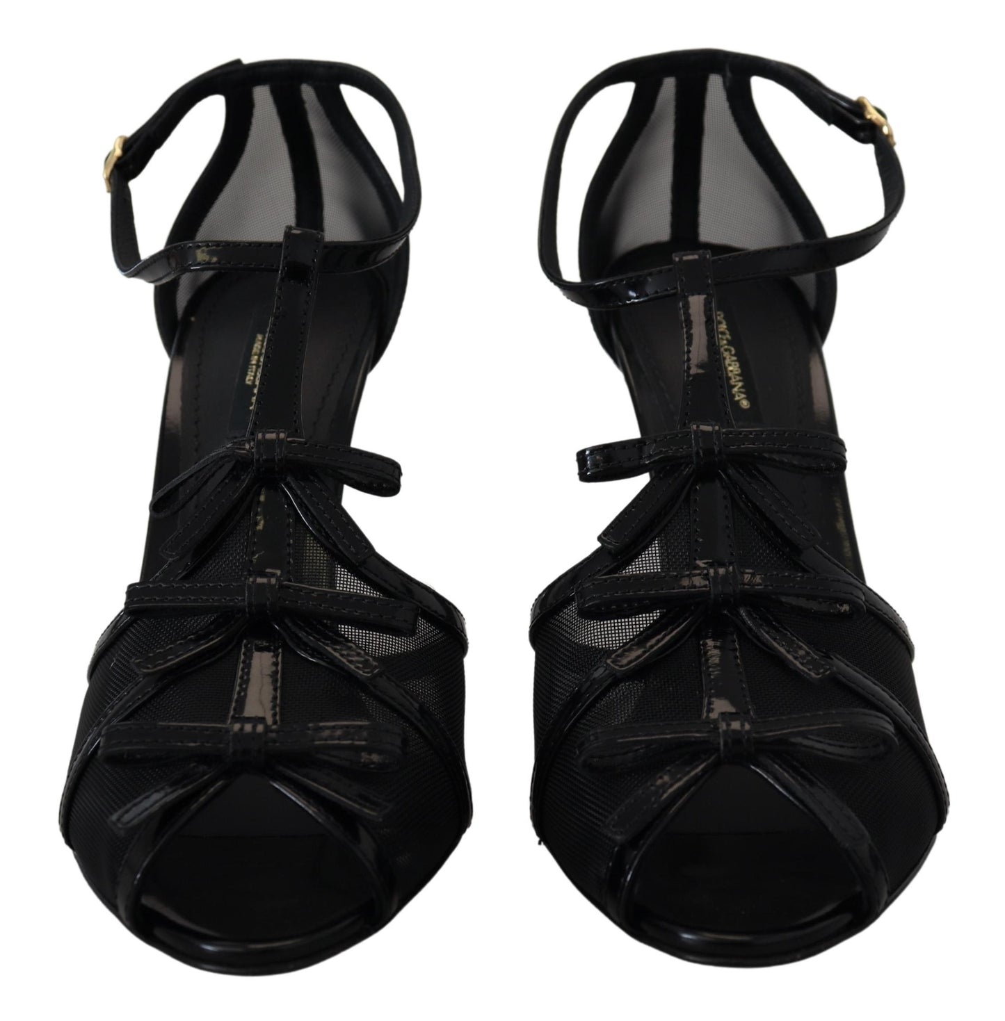 Dolce & Gabbana Elegante schwarze Stiletto-Sandalen mit Absatz