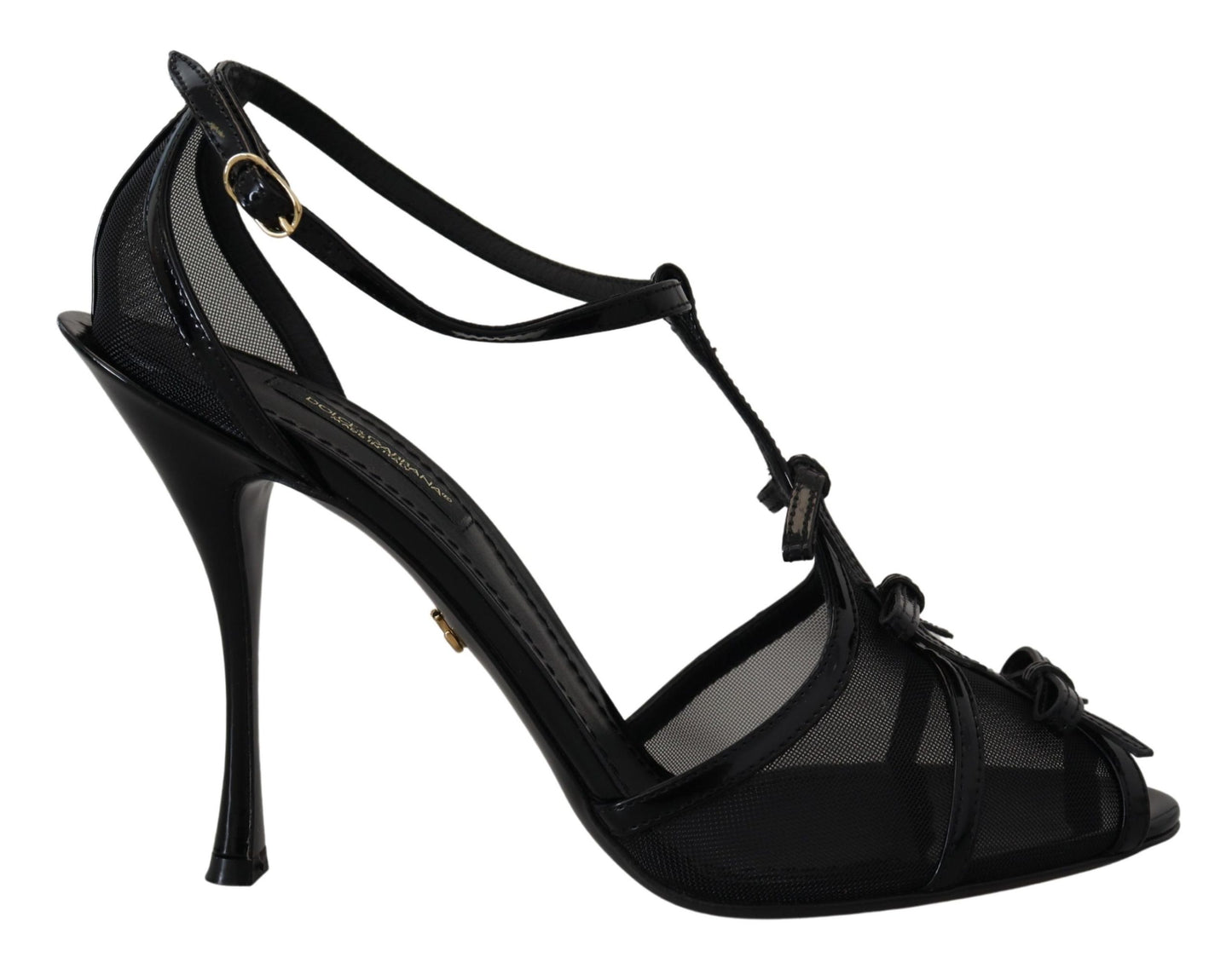 Dolce & Gabbana Elegante schwarze Stiletto-Sandalen mit Absatz