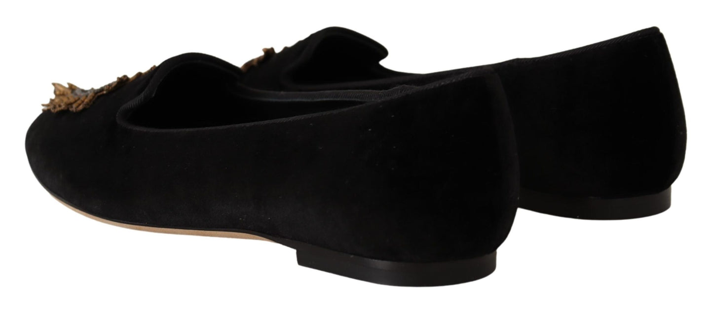 Dolce &amp; Gabbana Elegant flat shoes made of patent leather