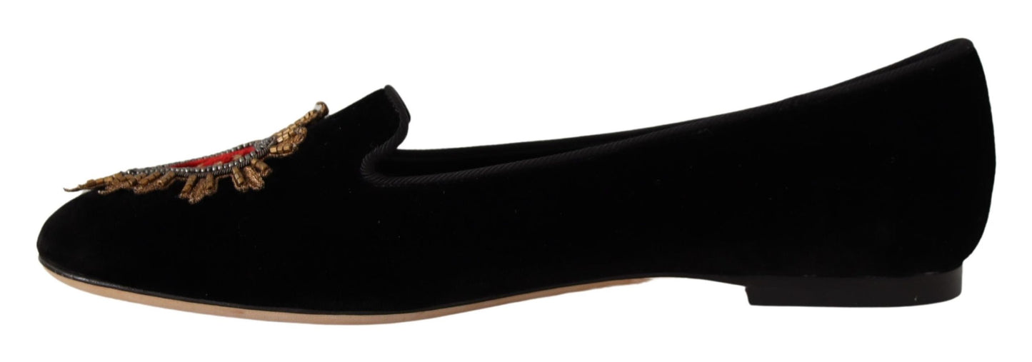 Dolce &amp; Gabbana Elegant flat shoes made of patent leather