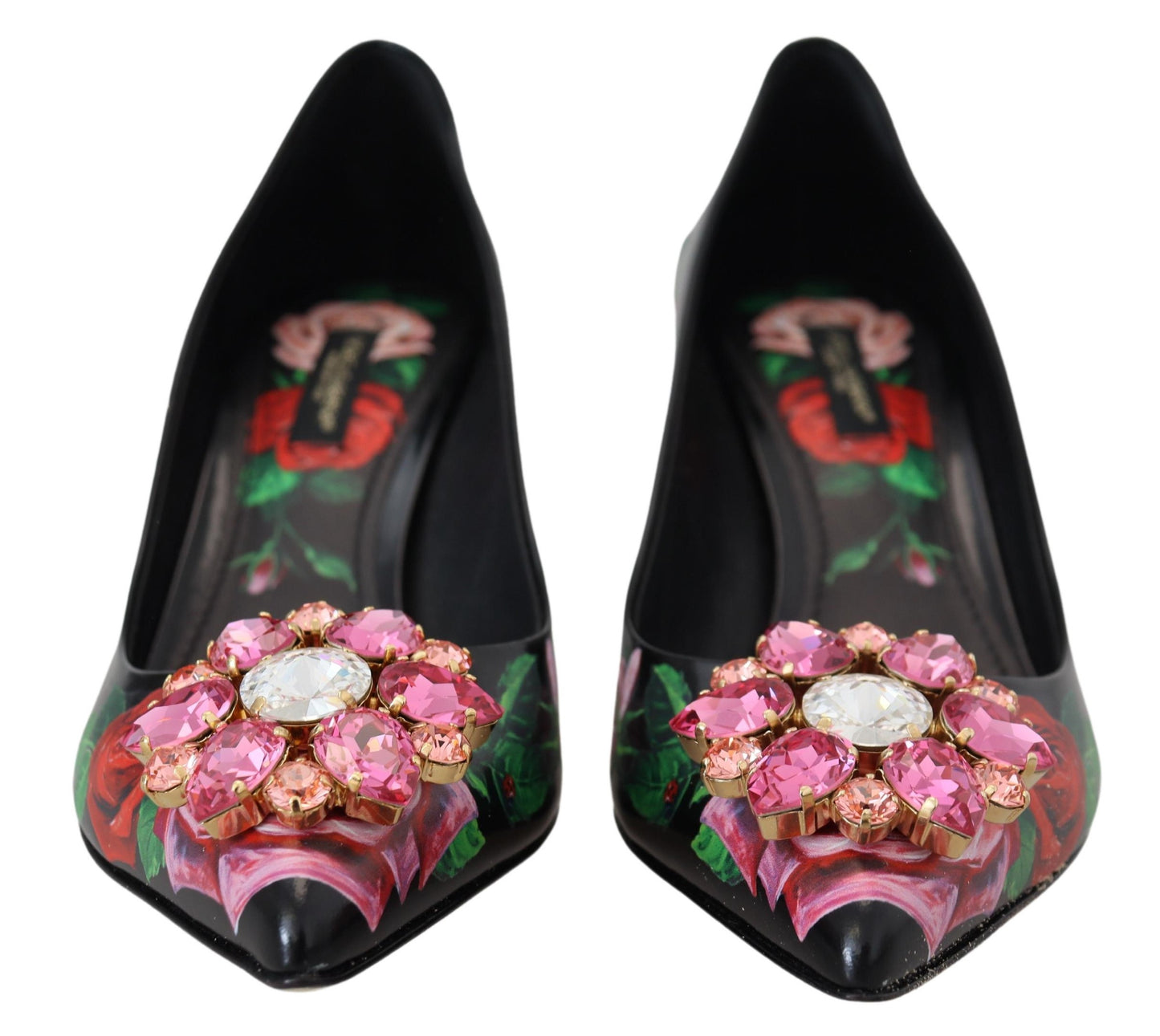 Dolce & Gabbana Elegante florale Kristall-Pumps