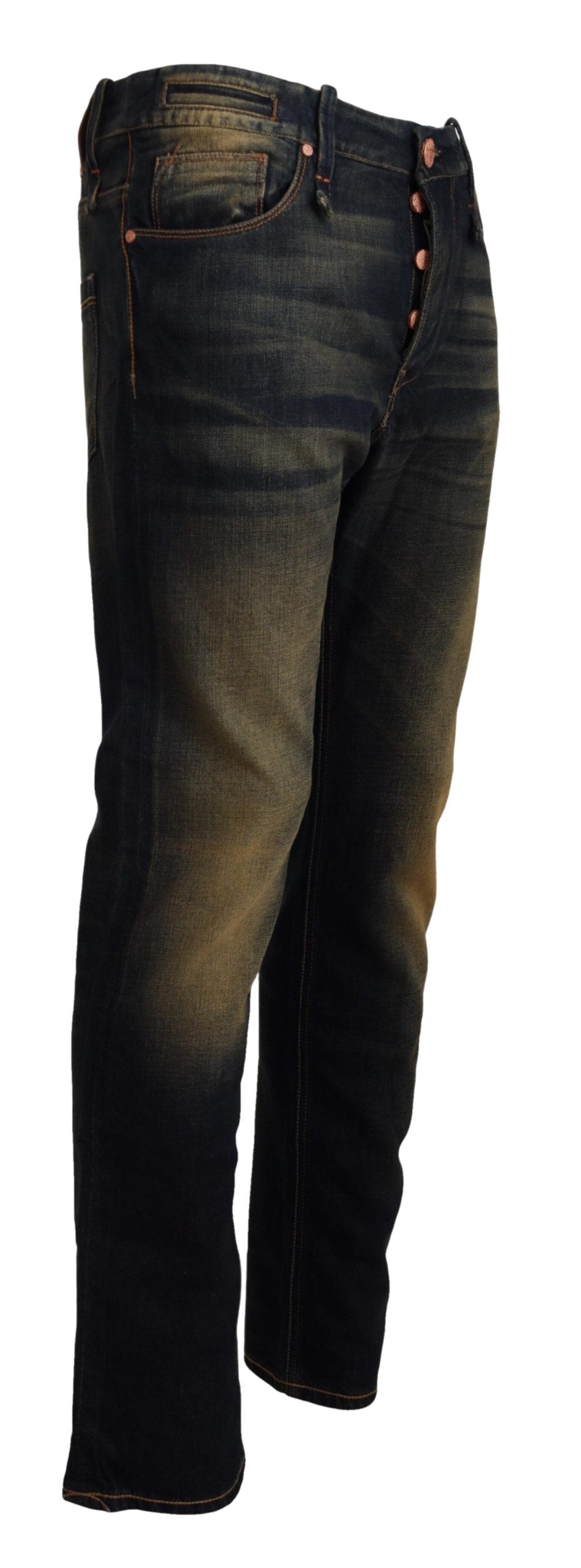 Eight Elegant Blue Washed Denim Pants - Authentic Craftsmanship