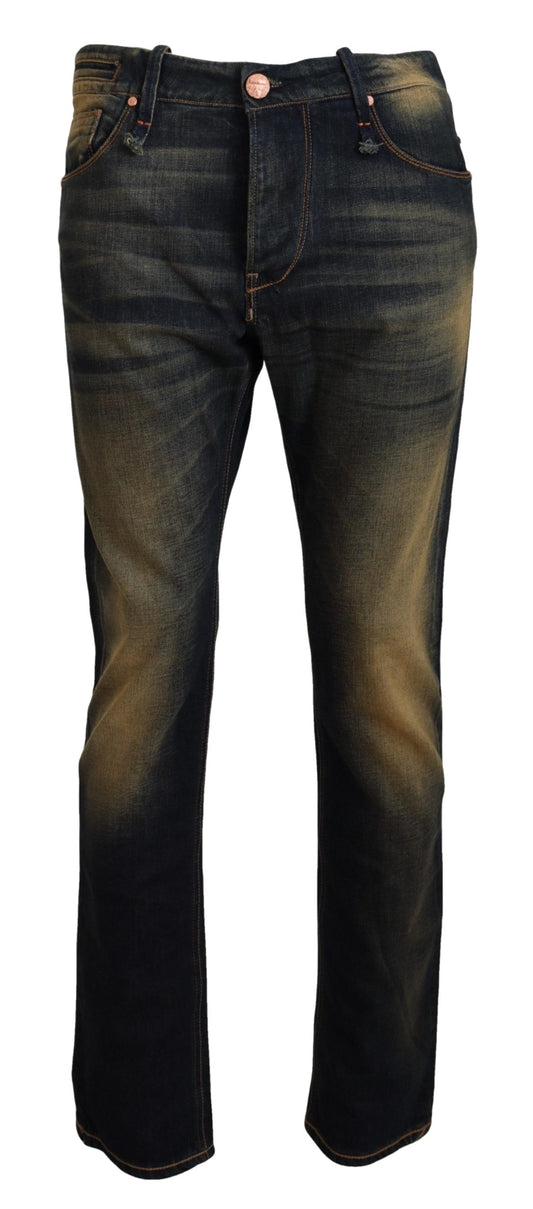 Eight Elegant Blue Washed Denim Pants - Authentic Craftsmanship