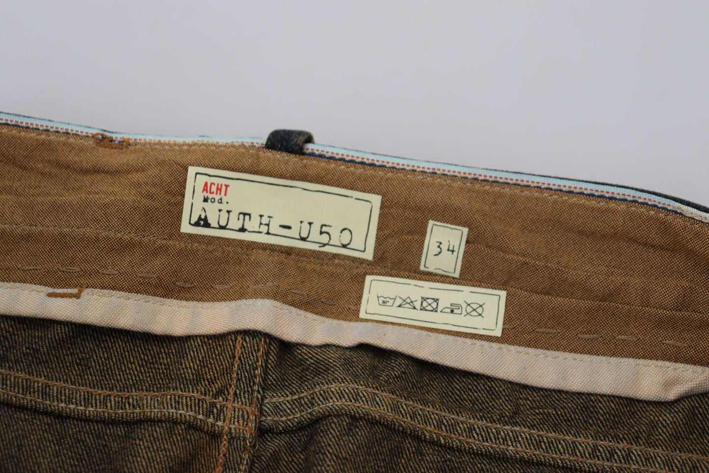 Eight Elegant Blue Washed Denim Pants - Authentic Craftsmanship