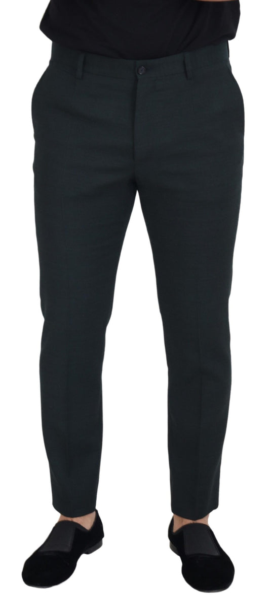 Dolce &amp; Gabbana Elegant blue virgin wool trousers