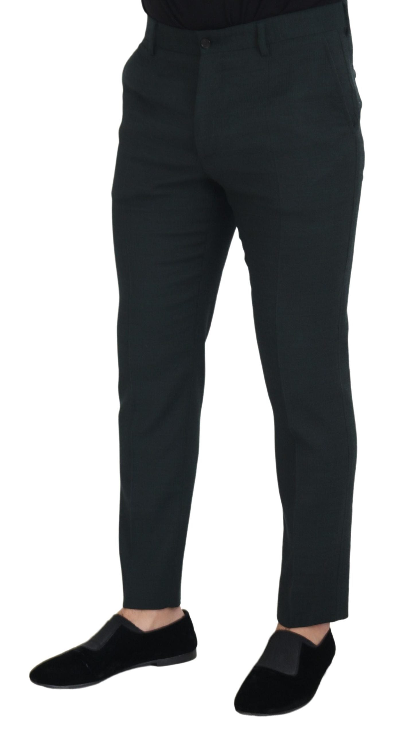 Dolce &amp; Gabbana Elegant blue virgin wool trousers