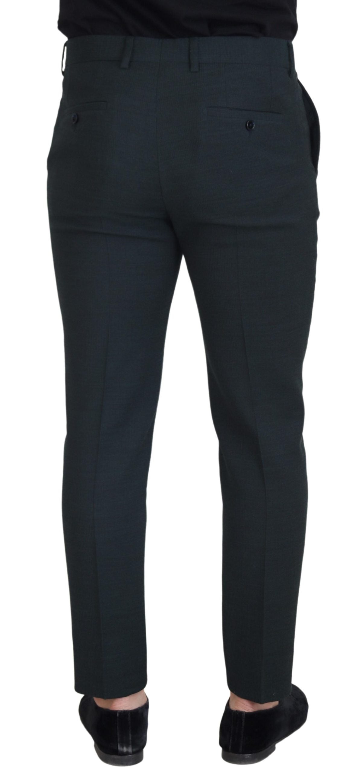 Dolce &amp; Gabbana Elegant blue virgin wool trousers